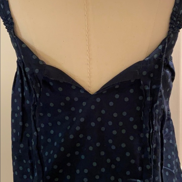American Eagle Polka Dot Smock Tie Back Top - Picture 12 of 12